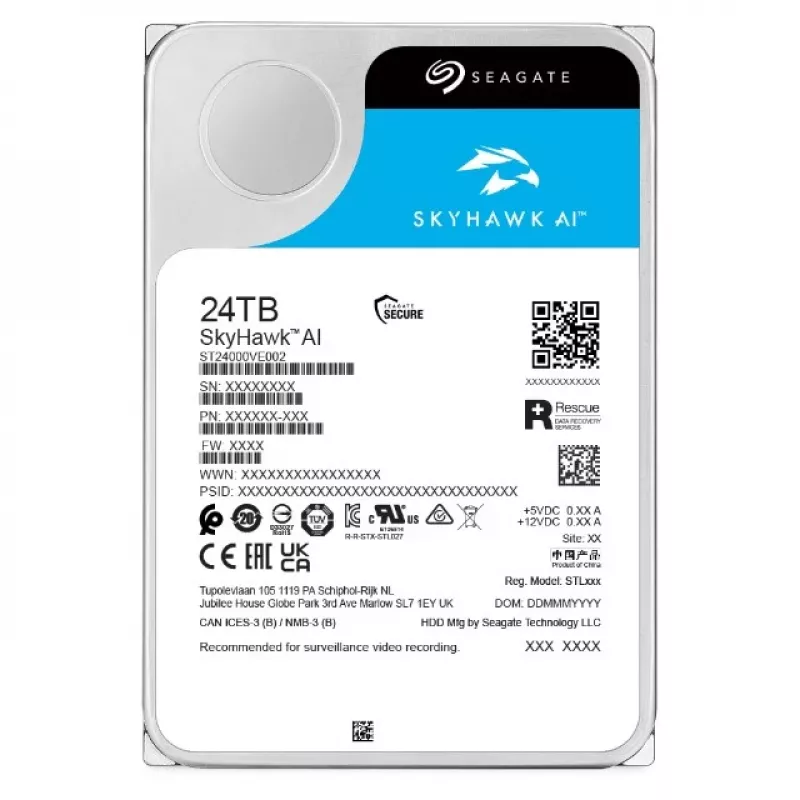 Disco rígido Seagate SkyHawk AI 24TB