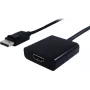 SECOMP Cabo adaptador DisplayPort ficha macho para HDMI conector fêmea, 0,15 m, preto, Full HD, passivo 11.55.3203