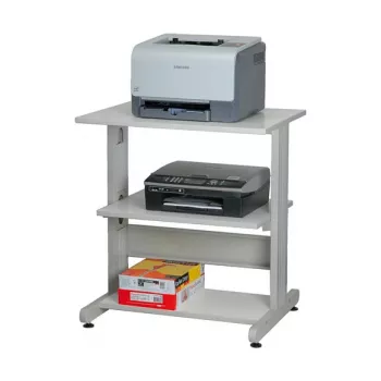 SECOMP Roline Suporte para impressora com rodas, cinzento/branco/cinzento-claro, 2 prateleiras, 500x400x600 mm 17.01.1089