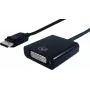 SECOMP STANDARD Cabo adaptador DisplayPort macho para DVI-D Single Link fêmea, 15 cm, preto (11.55.3202)