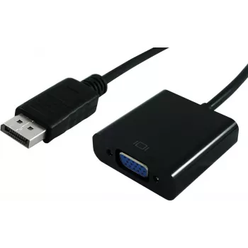 Cabo adaptador SECOMP STANDARD DisplayPort para VGA, ficha DP para conector fêmea VGA, 1 m, preto (S3201-10)