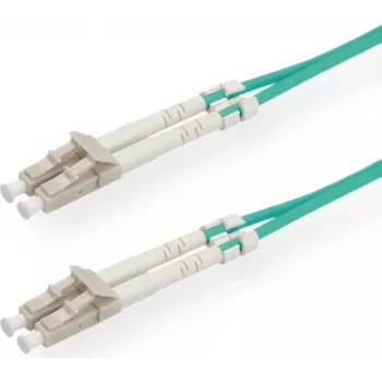 Cabo de rede de fibra ótica LC/LC Duplex OM3 50/125µm SECOMP STANDARD turquesa 2 m S1802