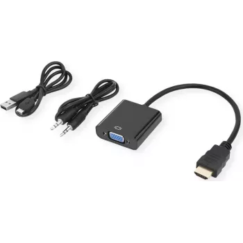 SECOMP STANDARD Cabo adaptador HDMI para VGA + áudio 3,5 mm, 0,23 m (S3210)