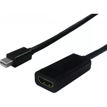 SECOMP STANDARD Adaptador Mini DisplayPort para HDMI, 4K, Dourado, Preto S3206