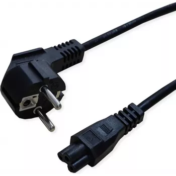 Cabo de alimentação SECOMP STANDARD, conector fêmea de notebook de 3 polos, preto, 1,8 m (S2308)