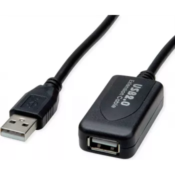 SECOMP STANDARD Cabo de extensão ativo USB 2.0 com repetidor, 5 m, Preto (S3114)