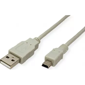 SECOMP STANDARD Cabo USB 2.0, Type-A macho para Mini 5 pinos, bege, 0,8 m (S3141)