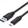 Cabo USB 3.2 Gen 1 SECOMP Standard, USB A para C, 0,5 m, preto (S3015)