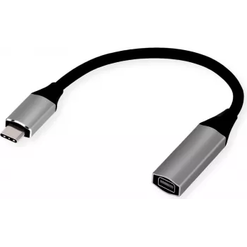 Cabo adaptador SECOMP STANDARD USB-C para Mini DisplayPort 1.2, 0,2 m, preto S3216