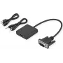 SECOMP STANDARD Cabo adaptador VGA + Áudio para HDMI, 0,23 m, Preto S3211