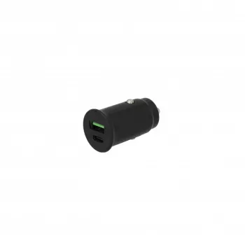 SEEK TOTI Carregador de automóvel rápido 30W Type-C + USB A, preto