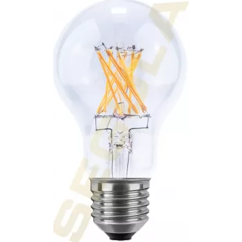 SEGULA lâmpada LED de filamento transparente E27 6,5W 2700K regulável A60