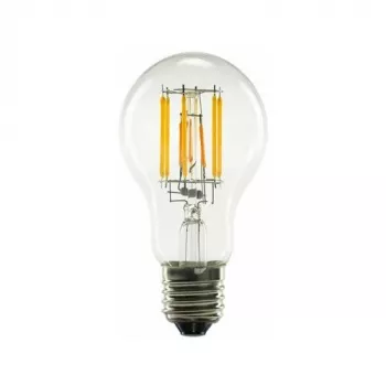 SEGULA lâmpada LED de filamento E27 6,5W 2200K regulável G95 transparente