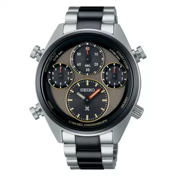 Relógio SEIKO Prospex Speedtimer Solar Cronógrafo SFJ005P1 42mm Aço inoxidável