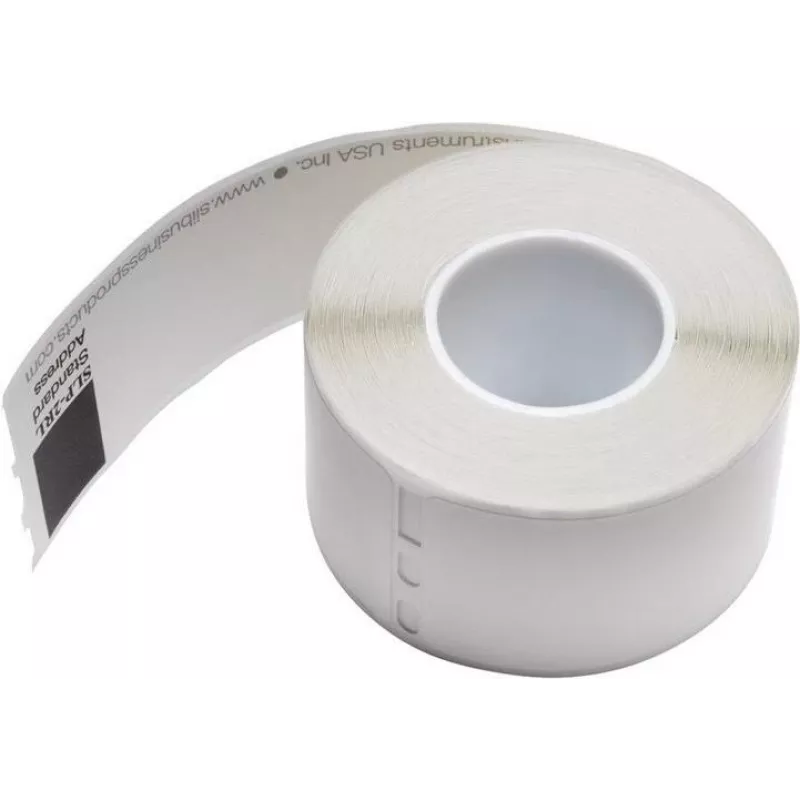 Seiko SLP-2RLC Etiquetas de endereço transparentes 28x89mm, 2 rolos, 260 etiquetas, Branco, adesivo permanente, térmica direta, para Smart Label Printer