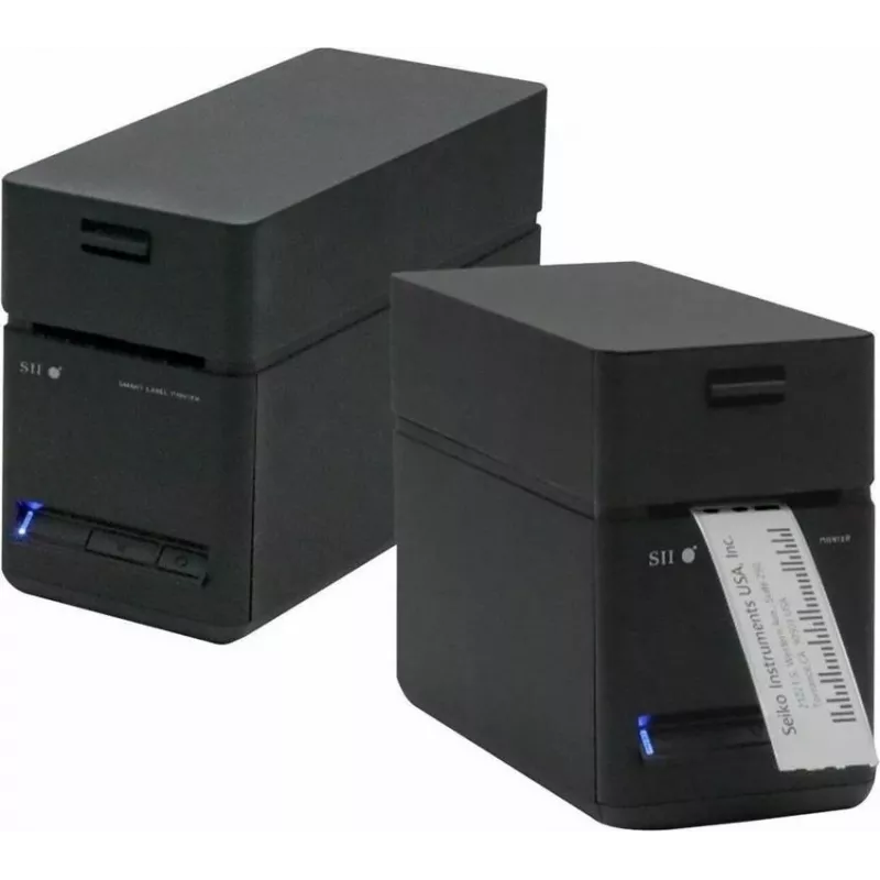 SEIKO SLP-720RT impressora de etiquetas WLAN, 300 dpi térmica direta, USB/Ethernet/Wi-Fi, cortador automático, preto/cinzento