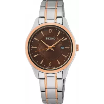 Relógio de quartzo de mulher SEIKO SUR476P1 30mm aço inoxidável