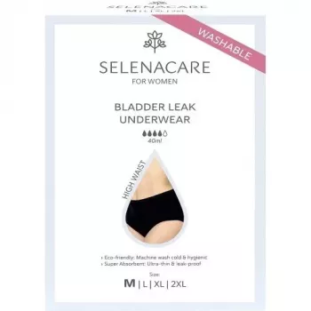 Cueca Selenacare Bladderleak High Waist preta / L