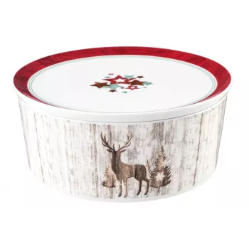 SELTMANN LIFE CHRISTMAS Travessa com tampa 21x9 cm