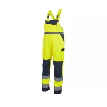 Semi-combinação Drogowiec 11-000024-XL laranja de aviso/marinho calças com peitilho e calças de trabalho XL
