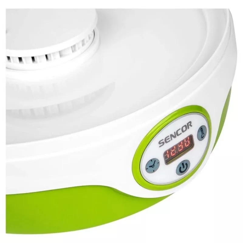 Desidratador de alimentos Sencor SFD 851GR, 240 W, diâmetro do cesto 25,5 cm, 35-70°C, verde
