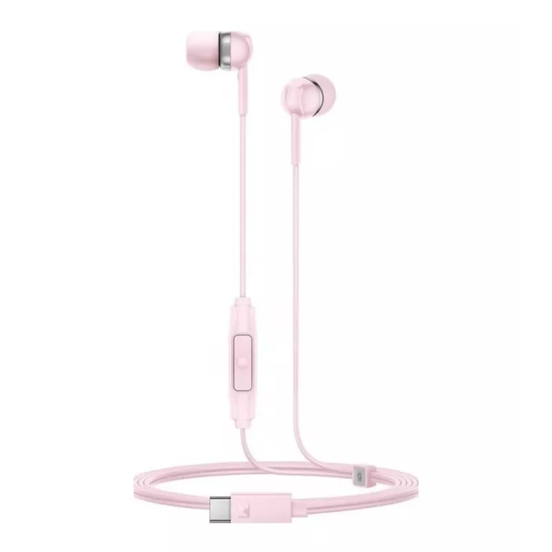 Sennheiser CX 80U Auscultadores in-ear com fios com microfone e controlo remoto em linha, Sakura Pink, 17 Hz - 20 kHz