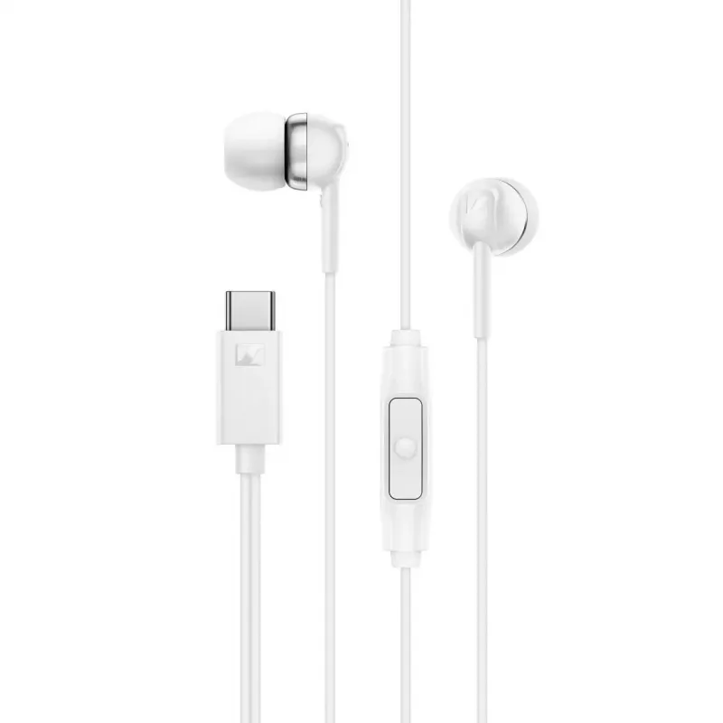 Sennheiser CX 80U Auscultadores in-ear USB-C com microfone, branco