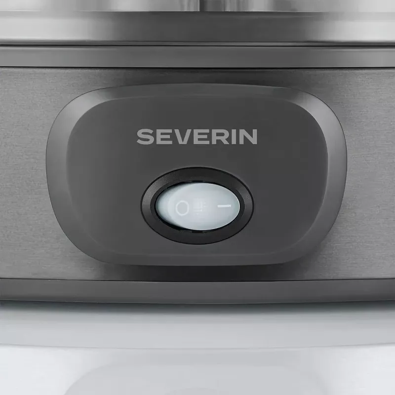 Severin JG 3510 Iogurteira, 7 frascos de 150 ml, Dark Inox/Preto