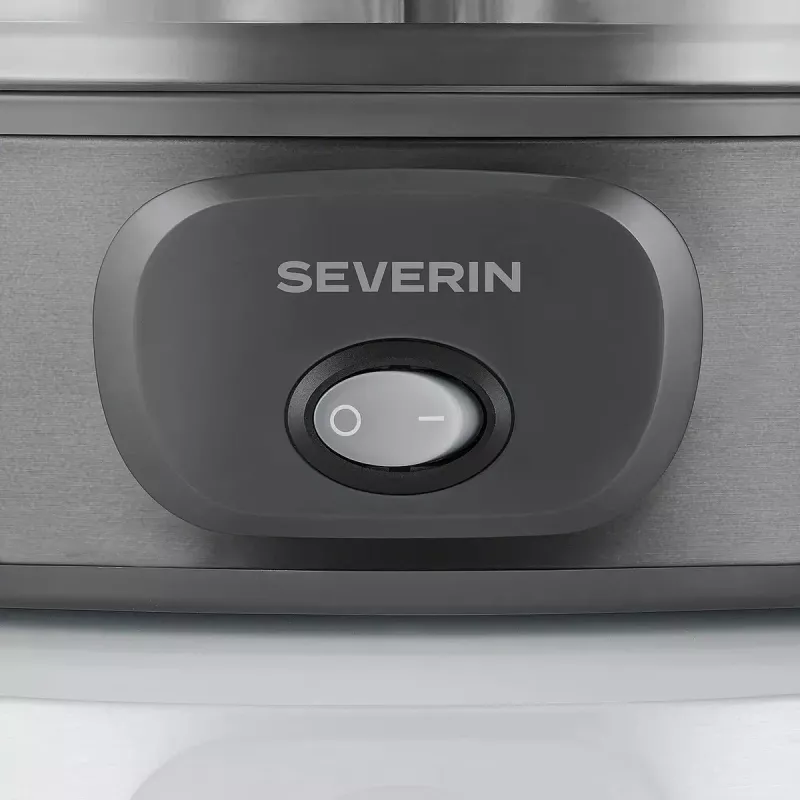 Severin JG 3510 Iogurteira, 7 frascos de 150 ml, Dark Inox/Preto