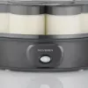 Severin JG 3510 Iogurteira, 7 frascos de 150 ml, Dark Inox/Preto
