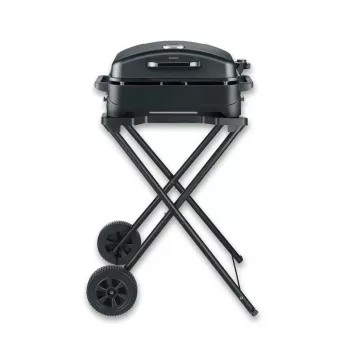 Severin PG 8598 grelhador elétrico com suporte 2500 W grelha cromada 1000 cm²