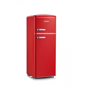 Combinado frigorífico-congelador SEVERIN RKG 8930 Retro Red, 208 L, classe energética E