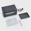 Severin TO 2062 Mini forno, 9 L, 800 W, com espeto rotativo, aço inoxidável escovado/preto