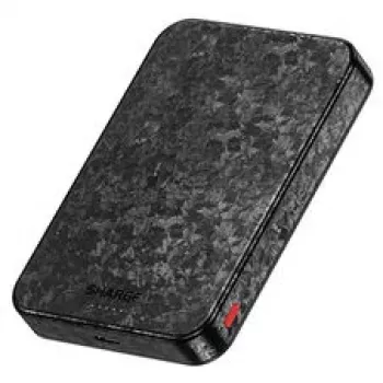 SHARGE CarbonMag 10K Powerbank sem fios, 10.000mAh, Qi2 15W, USB-C 20W, preto YDD-SG-C2TXWCX-HEI