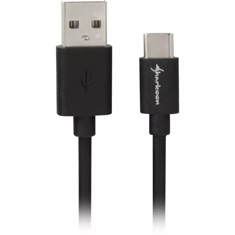 SHARKOON Cabo USB 2.0, ficha USB-A macho para ficha USB-C macho (preto, 2 m)