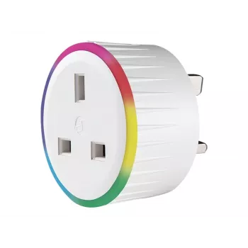 Shelly Plus Plug UK – tomada inteligente Wi-Fi e Bluetooth com monitorização de energia, 3000 W, UK Type G
