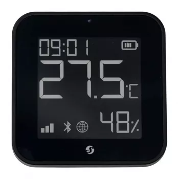 Shelly sensor de temperatura e humidade ZB preto