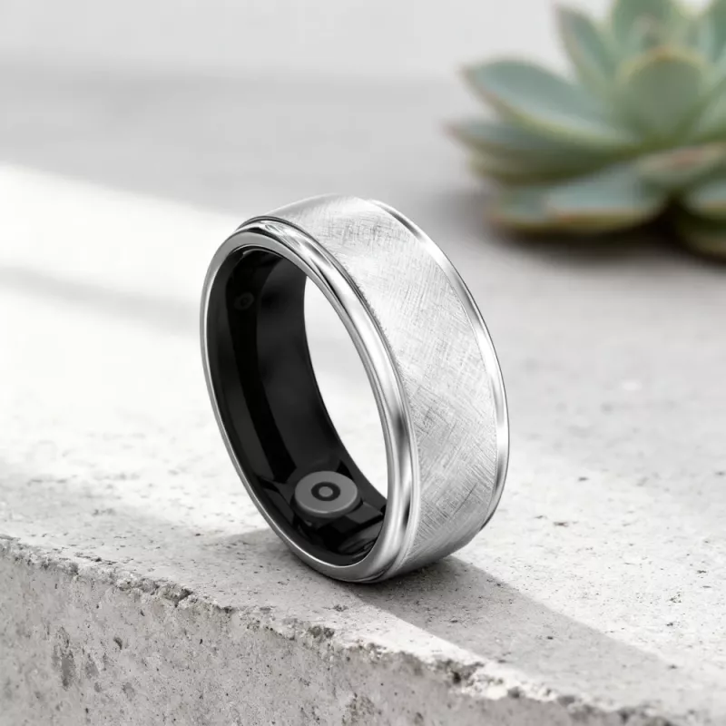 Anel inteligente HiFuture Ring2, tamanho 12 (68 mm), prata titânio