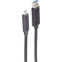 SHIVERPEAKS cabo ótico ativo USB-A para USB-C, USB 3.2 Gen 2, 10 Gbps, 30 m, preto BS30-39485