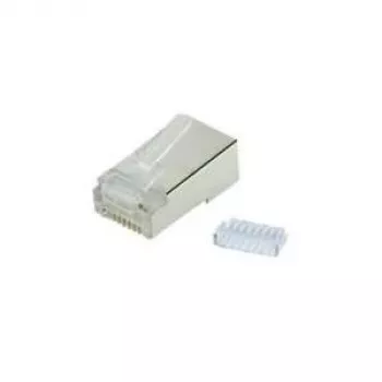 SHIVERPEAKS BASIC-S Pack de 100 fichas modulares RJ45 Cat.6a blindadas 8P8C com contactos dourados BS72061-R
