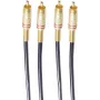 shiverpeaks BASIC-S Cabo de áudio 2x RCA para 2x RCA 2,5 m preto/dourado BS40224
