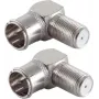 Conjunto de adaptadores angulares SHIVERPEAKS BASIC-S F-Quick, 2x ficha F para conector fêmea F, 75 Ohm, niquelado BS15-300414