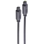 Cabo de áudio de fibra ótica BASIC-S SHIVERPEAKS, Toslink para Toslink, 10,0 m, 4,0 mm, preto BS69004-10