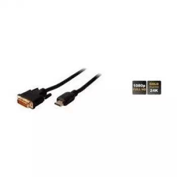 SHIVERPEAKS BASIC-S cabo HDMI para DVI-D 24+1, 1,0 m, dourado, preto BS77480