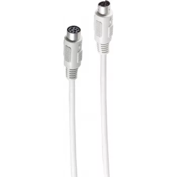SHIVERPEAKS BASIC-S Cabo de Extensão PS/2, Mini-DIN Macho de 6 Pinos para Fêmea, 3,0 m, Preto BS78106-3