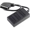 Cabo divisor Scart shiverpeaks BASIC-S, 1x ficha Scart macho para 3x conector fêmea Scart, 0,5 m, totalmente cablado, preto (BS94051)