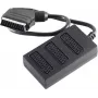 Cabo divisor Scart shiverpeaks BASIC-S, 1x ficha Scart macho para 3x conector fêmea Scart, 0,5 m, totalmente cablado, preto (BS94051)