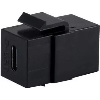 SHIVERPEAKS BASIC-S USB-C 3.1 Gen 2 Acoplamento Keystone, conector fêmea para conector fêmea, 10 Gbps, preto BS08-10040