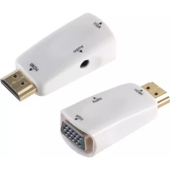SHIVERPEAKS BS10-01001 Conversor ativo HDMI para VGA + áudio 3,5 mm, 1080p, preto