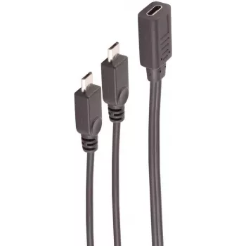 Cabo divisor USB-C para 2x Micro-USB B SHIVERPEAKS BS13-20021, 0,3 m, preto